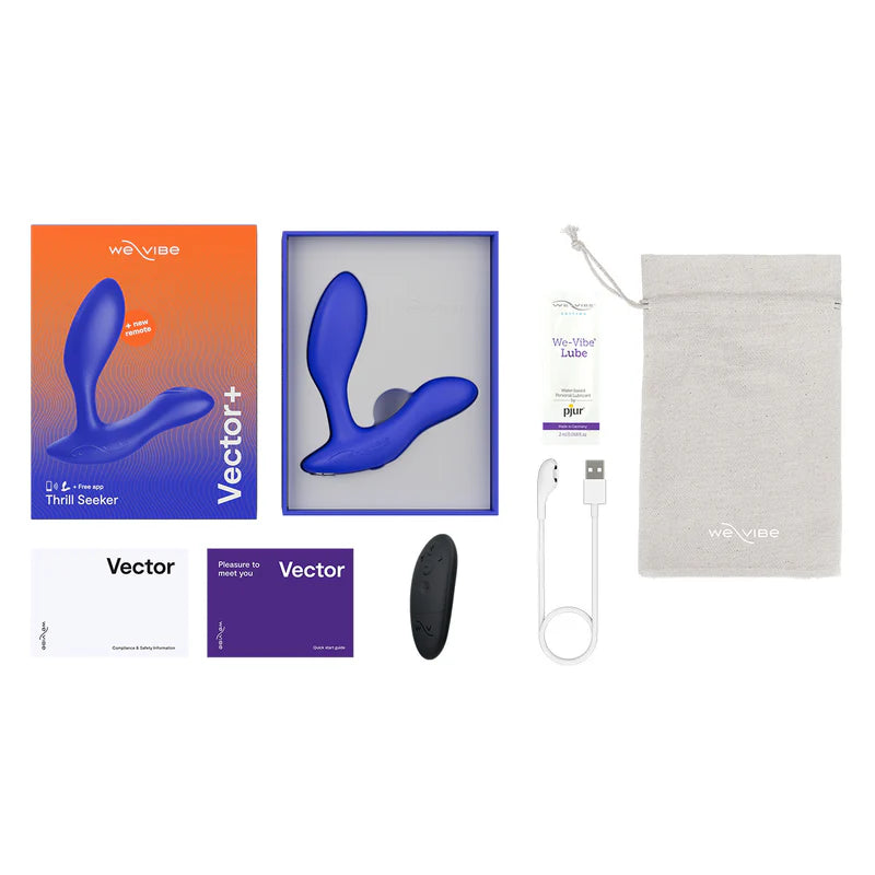 We-Vibe® Vector+ - Vibrating Prostate Massager – Royal Blue