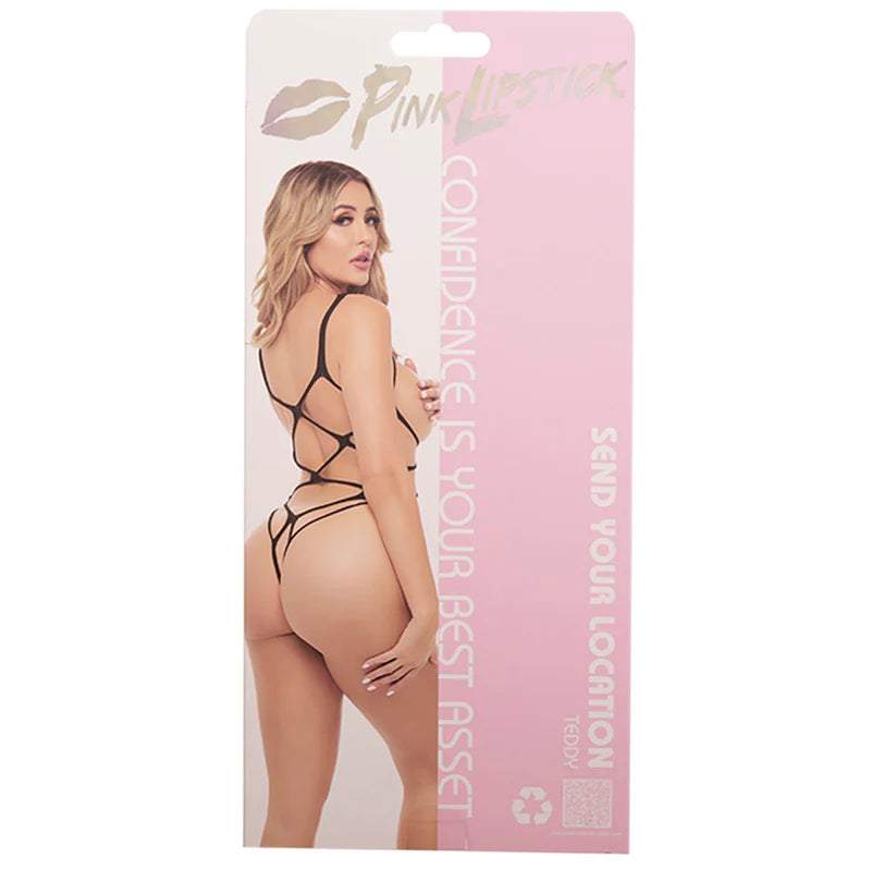 Pink Lipstick Send Your Location Teddy – One Size