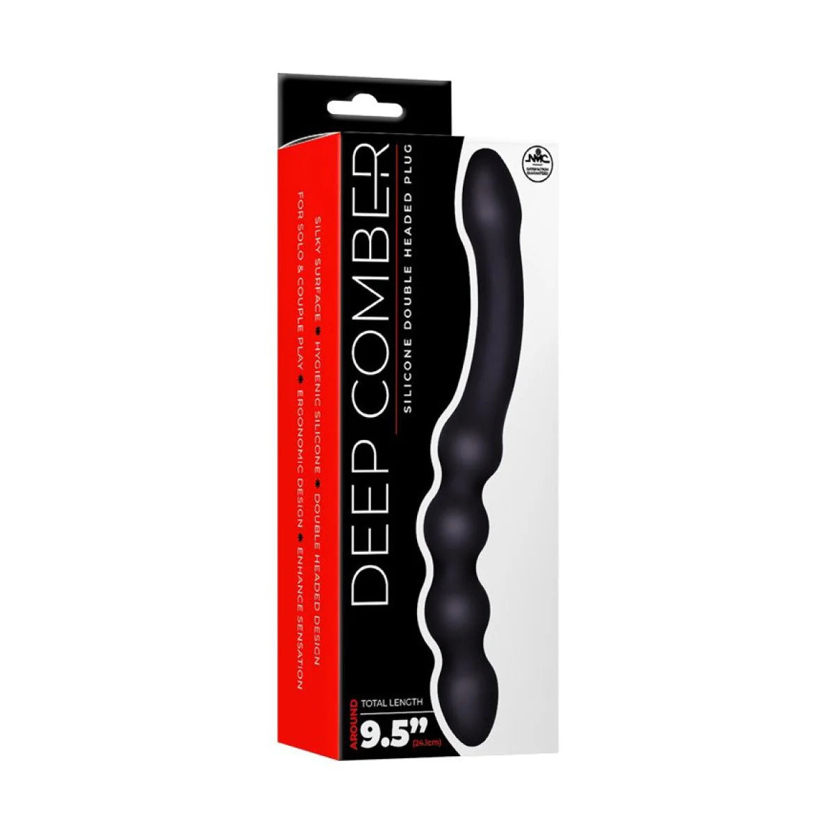 NMC Deep Comber — Plug à deux extrémités en silicone, 8,5 po, noir