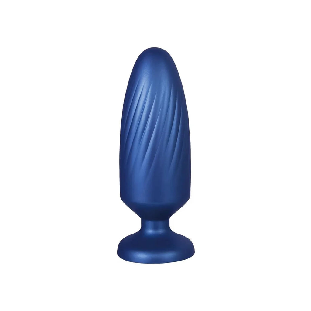 NMC G-Stuck — Plug anal en silicone, bleu métallisé