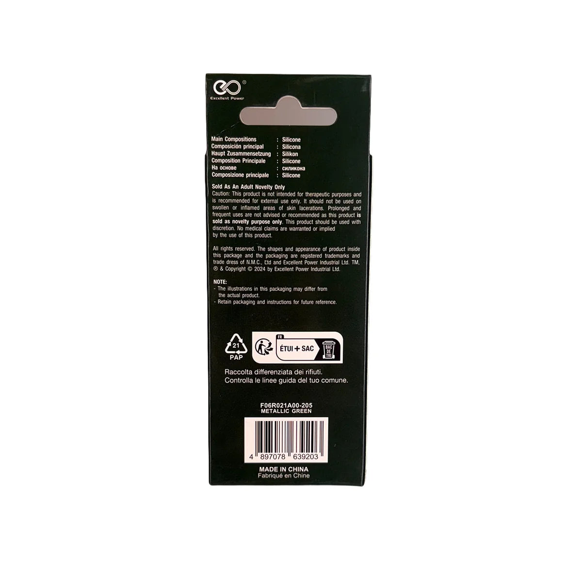 NMC G-Stuck — Plug anal en silicone, vert métallisé