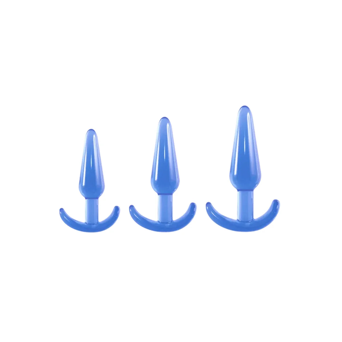 NMC Butt Fantasy — Ensemble de trois plugs anaux effilés, bleu