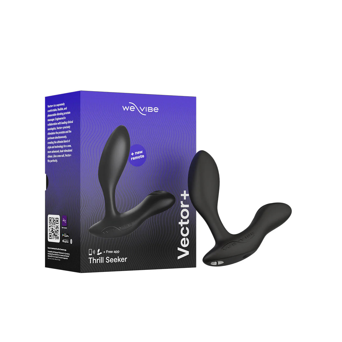 We Vibe Vector+- Vibrating Prostate Massager-Charcoal- Black