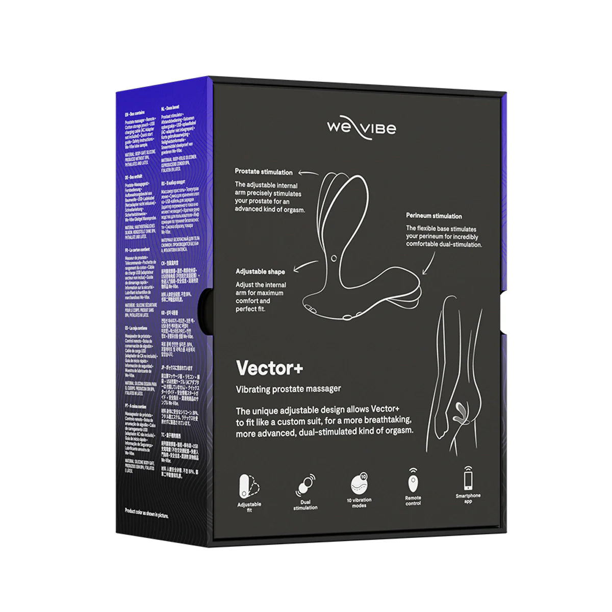 We Vibe Vector+- Vibrating Prostate Massager-Charcoal- Black