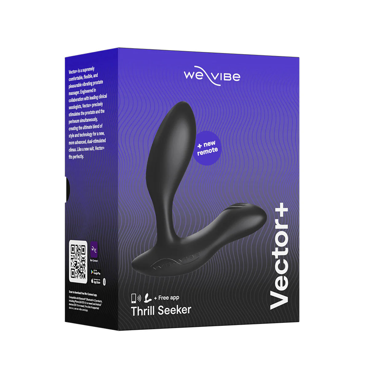 We Vibe Vector+- Vibrating Prostate Massager-Charcoal- Black