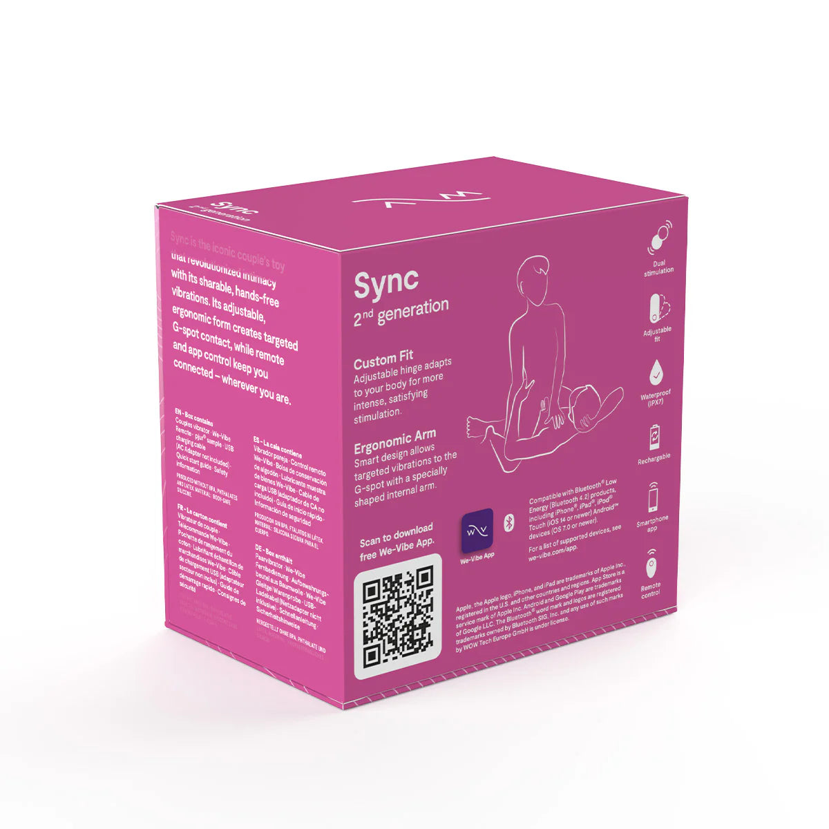 We-Vibe Sync Couples Vibrator 2nd Generation- Rose