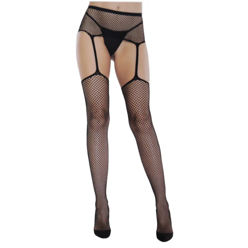 Leg Avenue Sinful Fishnet Stockings with Cross Back Seam