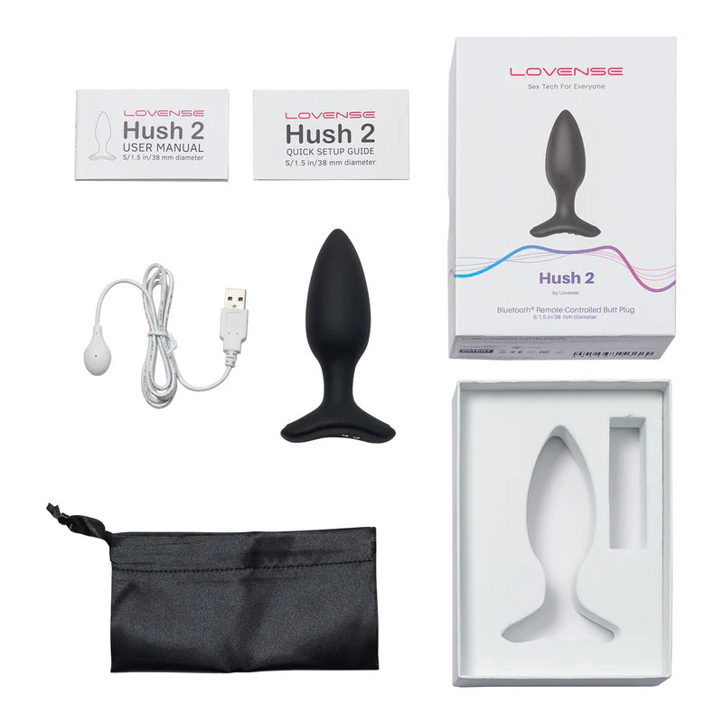 Lovense - Hush 2 - Vibrating Remote-Controlled Butt Plug – 1.5”