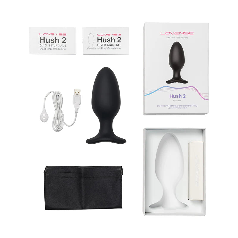Lovense Hush 2 Vibrating Remote-Controlled Plug – 2.25