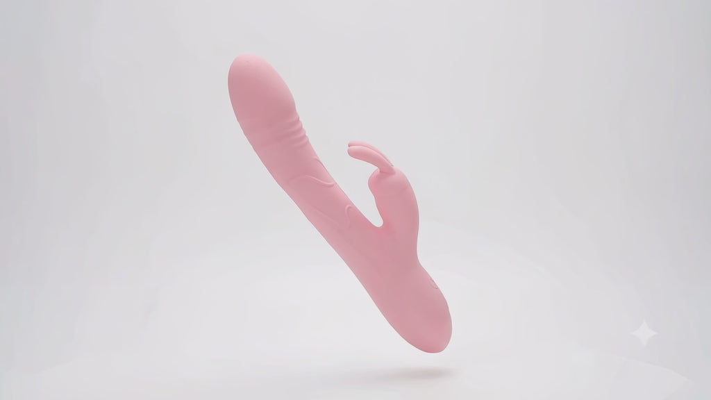 Rabbit vibrator  in pink working 